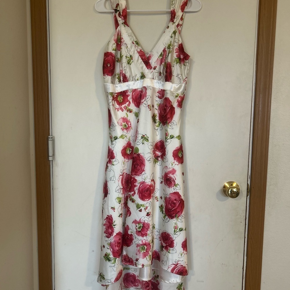 ROMY Large Y2K Floral Sleeveless Dante Pink & White Dress